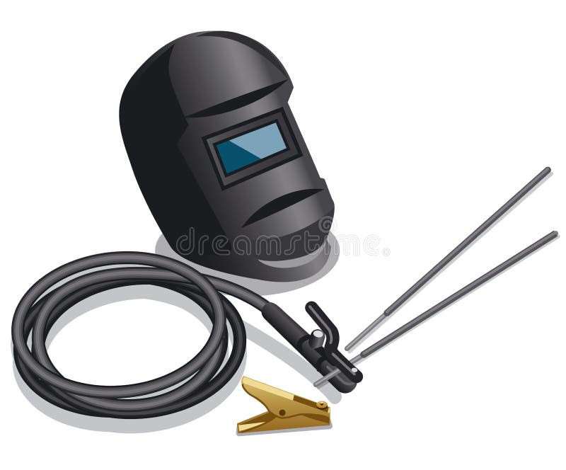 Illustration of equipment for welding works. Illustration of equipment for welding works